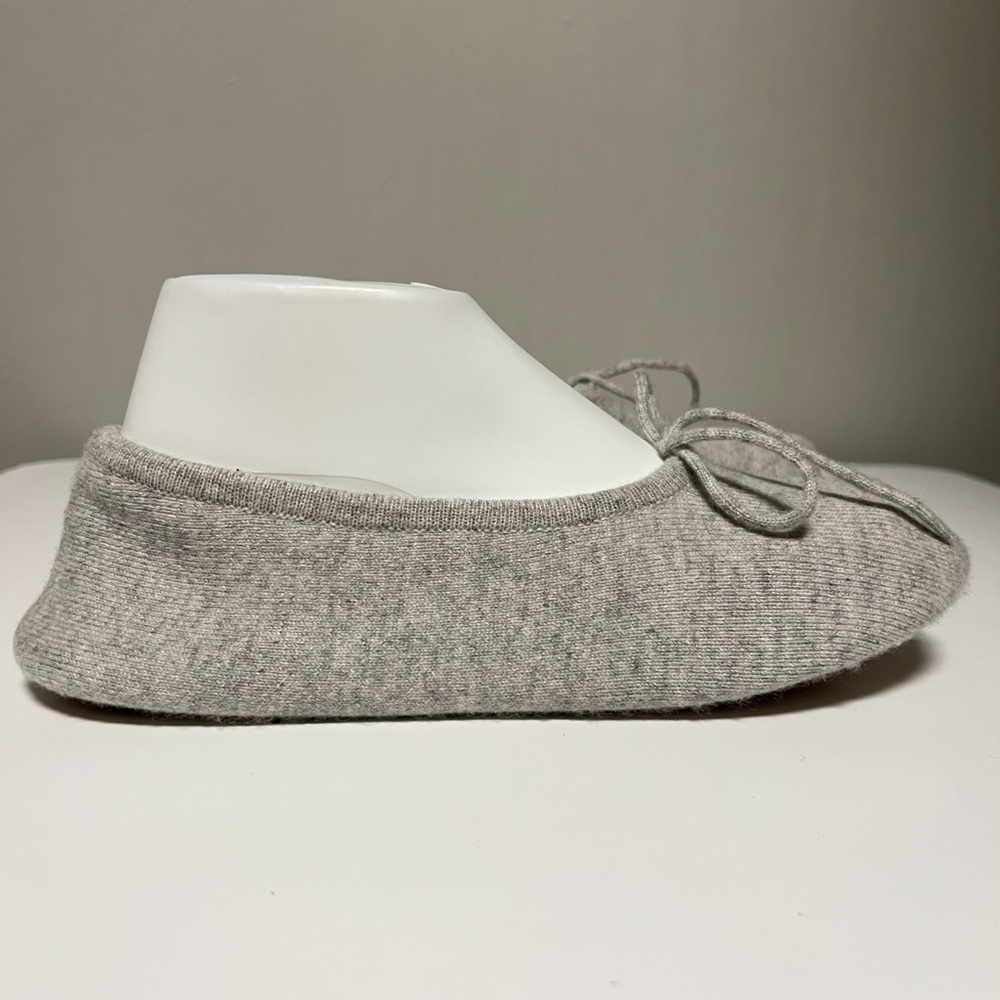 N. PEAL 100% Cashmere Women’s Slippers Fumo Gray EU 39-40 US 9-9.5 - Picture 3 of 10